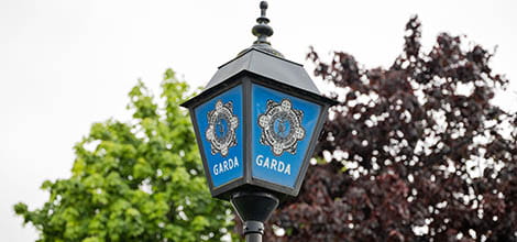 Gardai lamppost, Ireland
